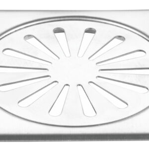 BRUNO σχάρα δαπέδου BRN-0311, fixed, ανοξείδωτο ατσάλι, 12x12cm, brushed