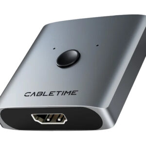 CABLETIME HDMI switch CT-HS4K-2G, 2 σε 1, 4K/60Hz, bidirectional, γκρι