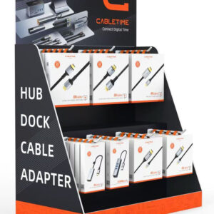 CABLETIME stand προβολής CT-STAND-SMALL με γάντζους, 36.5 x 20 x 54.6cm