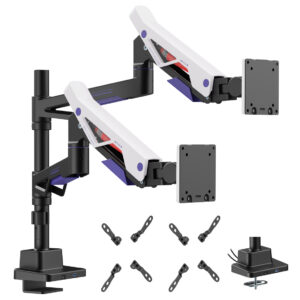 BRATECK gaming βάση γραφείου για 2x οθόνες LDT95-C024UCP, 24-57", έως 27kg, heavy duty
