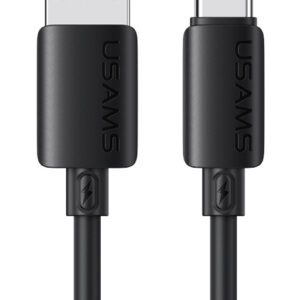 USAMS καλώδιο USB-C σε USB SJ786, σιλικόνης, 3A, 480Mbps, 1m, μαύρο