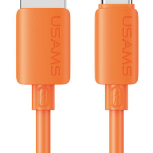 USAMS καλώδιο USB-C σε USB SJ786, σιλικόνης, 3A, 480Mbps, 1m, πορτοκαλί