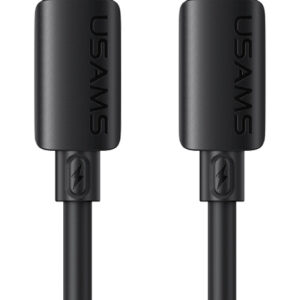 USAMS καλώδιο USB-C SJ787, σιλικόνης, 60W, 480Mbps, 1m, μαύρο