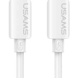 USAMS καλώδιο USB-C SJ787, σιλικόνης, 60W, 480Mbps, 1m, λευκό