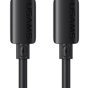 USAMS καλώδιο Lightning σε USB-C SJ788, σιλικόνης, 30W, 480Mbps, 1m, μαύρο