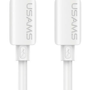 USAMS καλώδιο Lightning σε USB-C SJ788, σιλικόνης, 30W, 480Mbps, 1m, λευκό