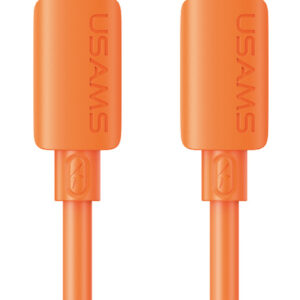 USAMS καλώδιο Lightning σε USB-C SJ788, σιλικόνης, 30W, 480Mbps, 1m, πορτοκαλί