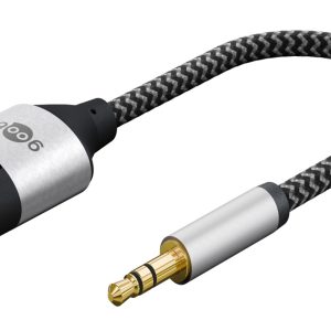 GOOBAY αντάπτορας ήχου 3.5mm σε 2x 3.5mm 80586, μαύρος/γκρι