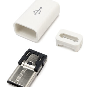 POWERTECH βύσμα micro USB CAB-U164, 480Mbps, λευκό