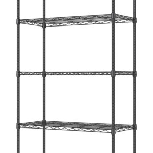 HOME USE μεταλλική ραφιέρα HUH-0270 με 5 ράφια, 90x35x175cm, μαύρη